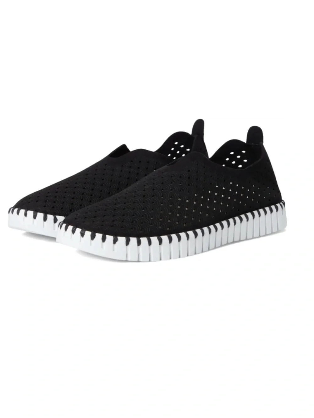 NWOT Ilse Jacobsen Tulip 139 Perforated Flats Black Sz 41 US 10 Comfort Slip On